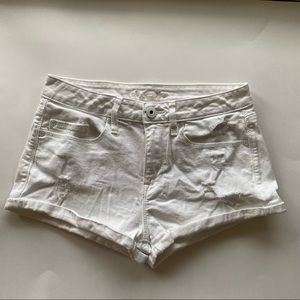 American Rag Destroyed White Shorts